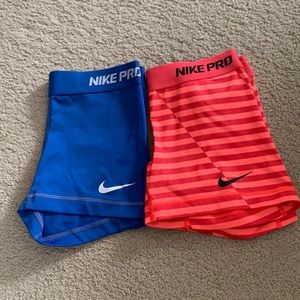Nike pro spandex shorts